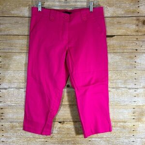 The Limited Hot Pink Capri Pants Size 6 Cropped Cotton Stretch Barbiecore